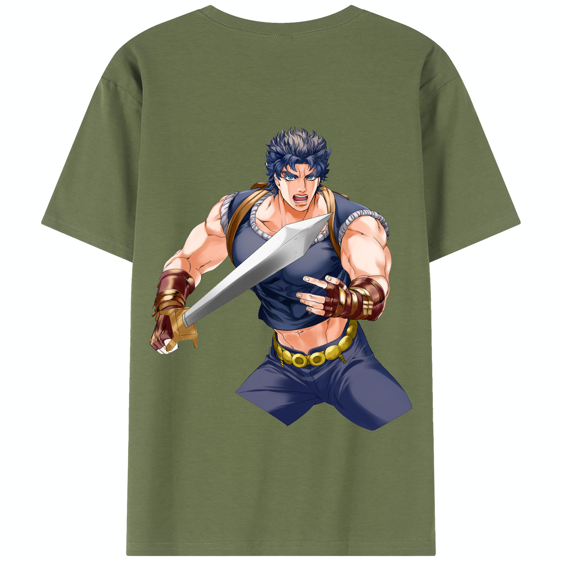 （画像用） ジョジョの奇妙な冒険 /ジョナサン?ジョースター JoJo's Bizarre Adventure Jonathan Joestar 綿100％半袖Tシャツ（背面プリント）